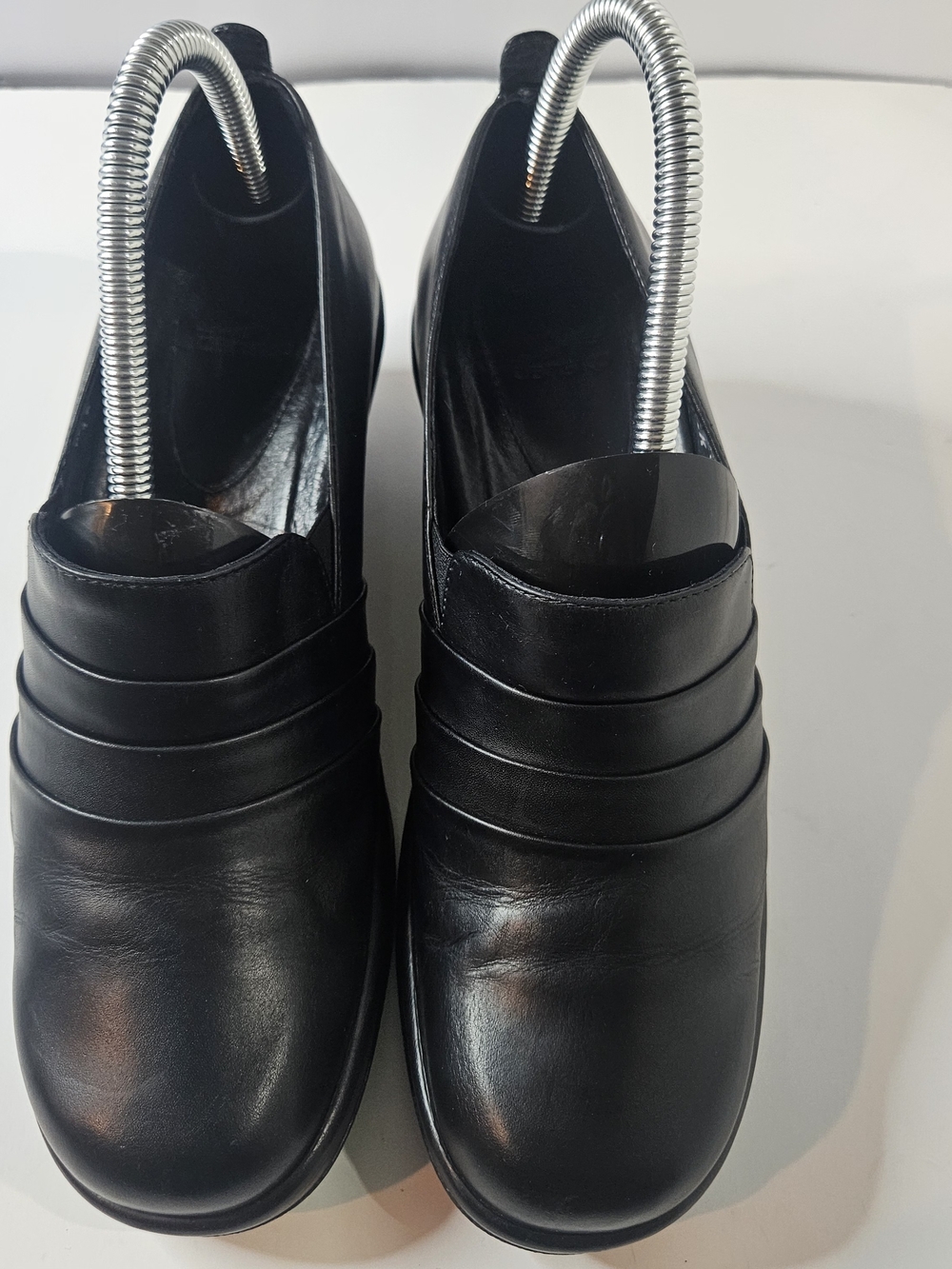Dansko Black Leather Slip-On Clog Mules Womens Size 39